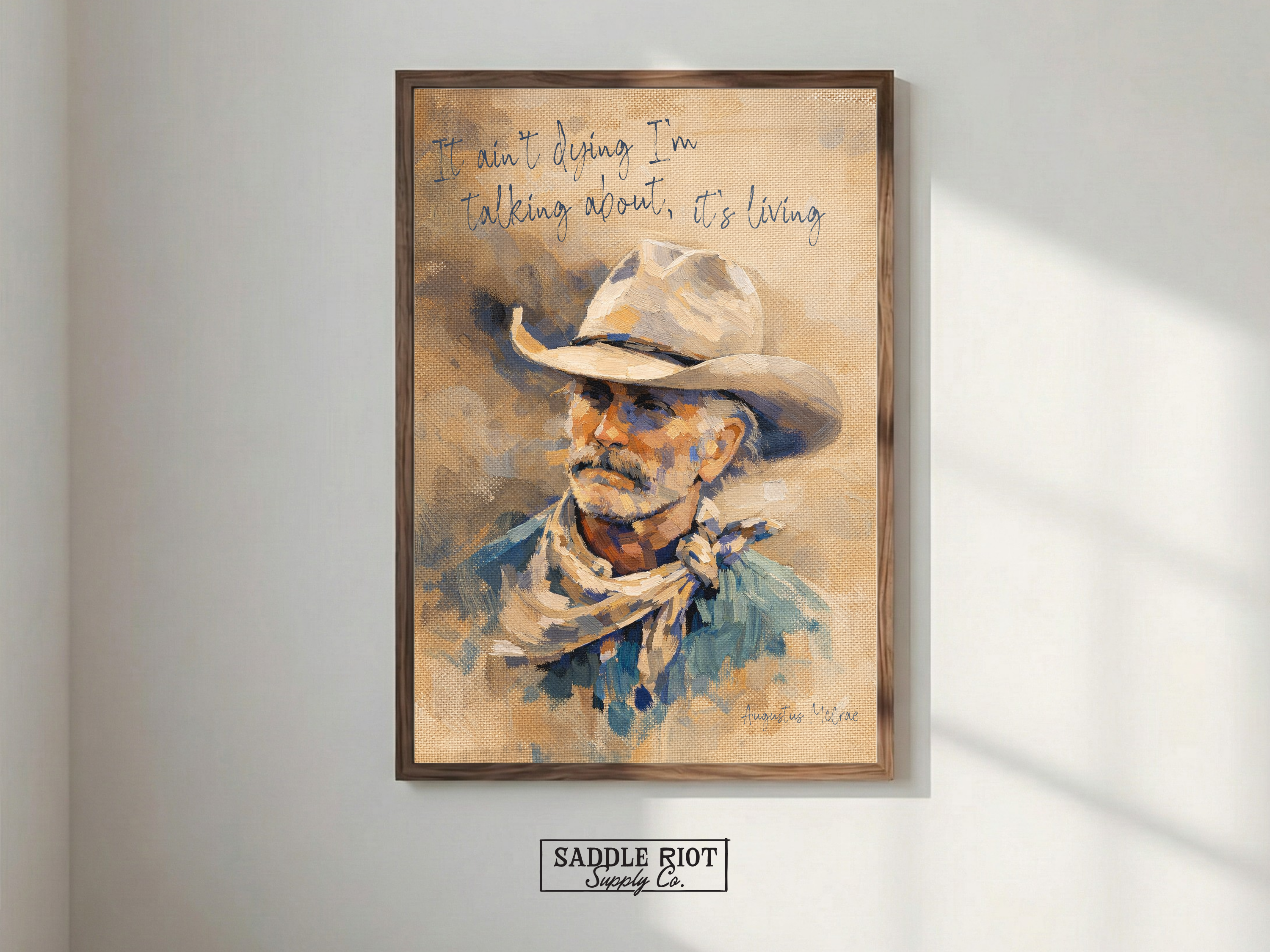 Trail Boss Quote Print — Western Cowboy Saying Wall Art, Ranch Home Decor | Instant Digital Download
