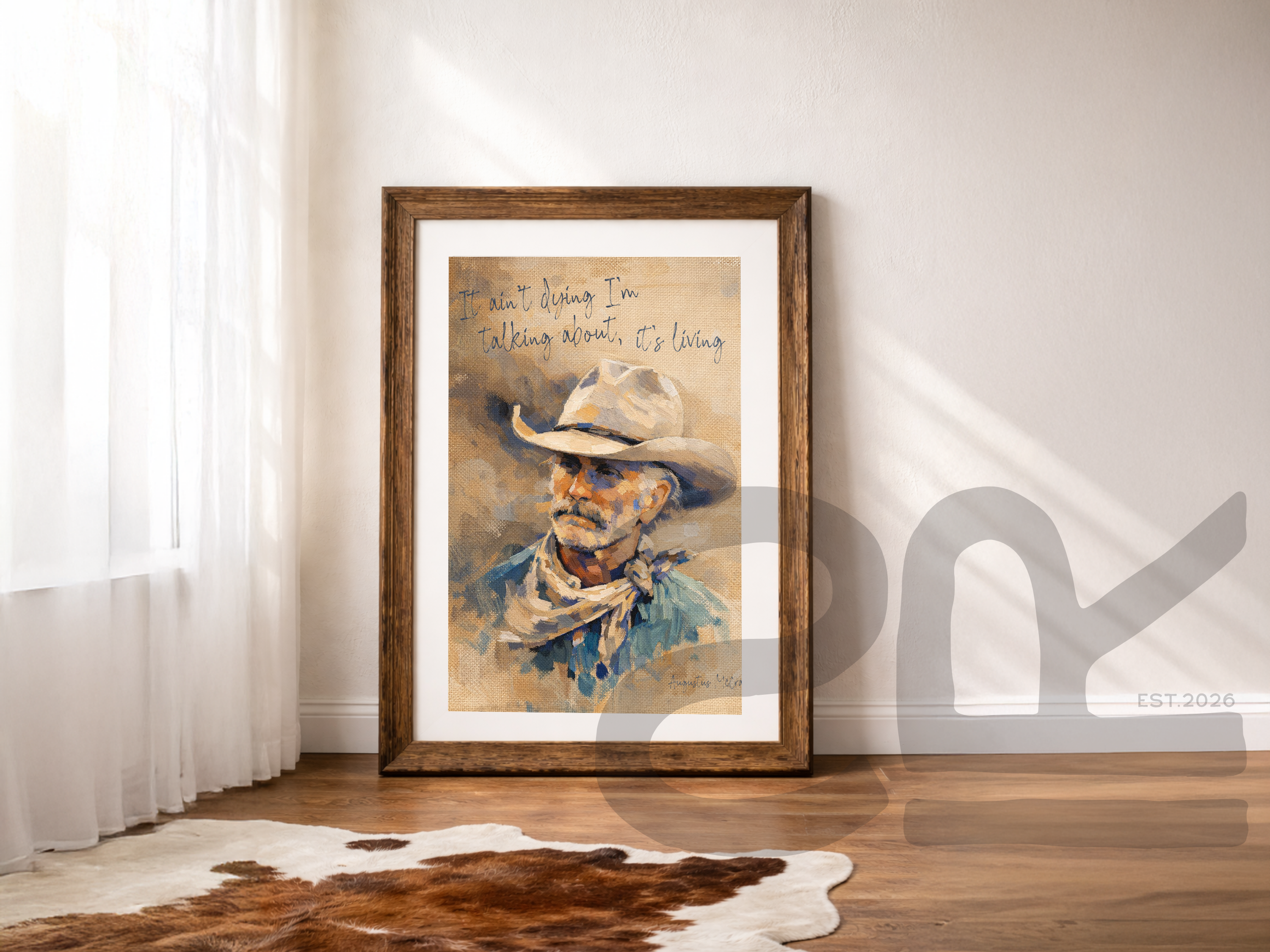 Trail Boss Quote Print — Western Cowboy Saying Wall Art, Ranch Home Decor | Instant Digital Download