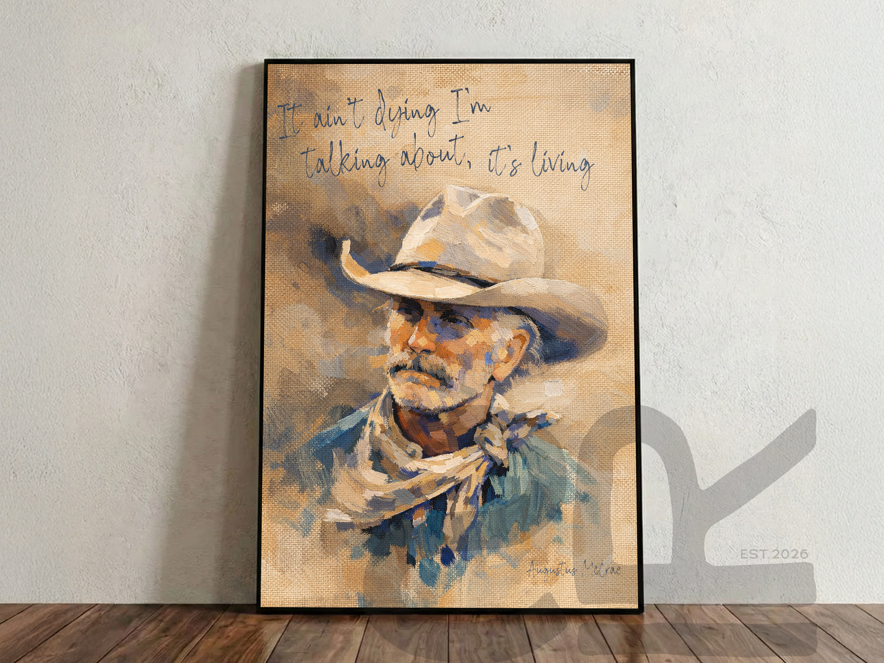 Trail Boss Quote Print — Western Cowboy Saying Wall Art, Ranch Home Decor | Instant Digital Download